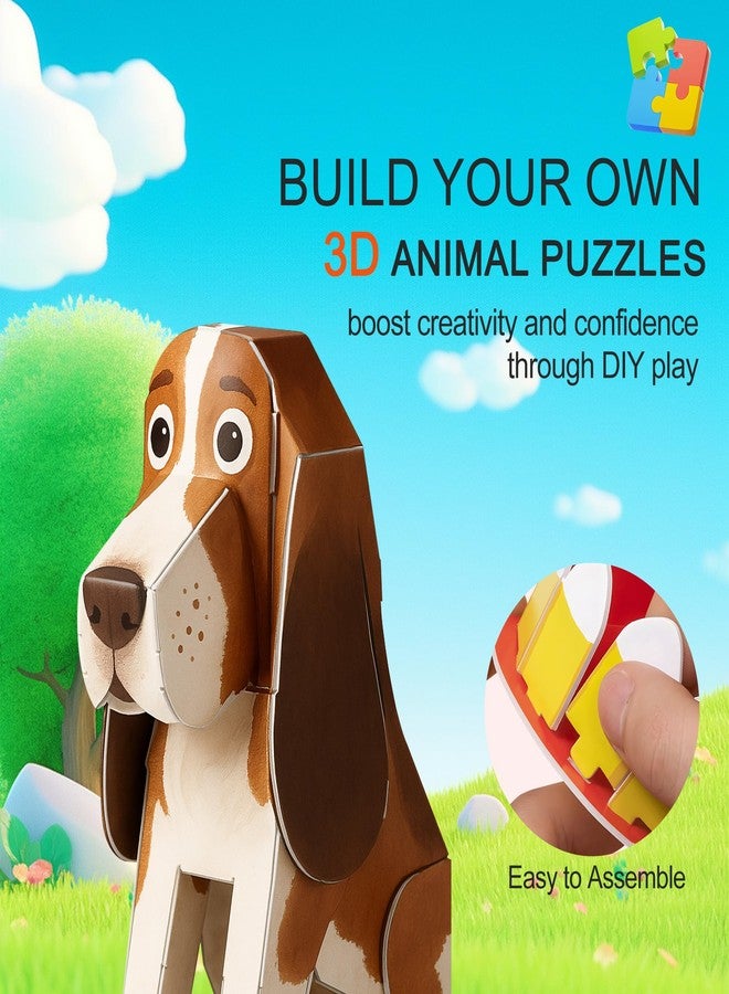 ROHSCE 3D Animal Puzzles for Kids Ages 3-8 Boys & Girls, DIY Art Craft Educational Learning Toys, Safe Foam Model Building Kits, Fun STEM Project Activity, Birthday Gift for 3 4 5 6 Year Old - Image 4